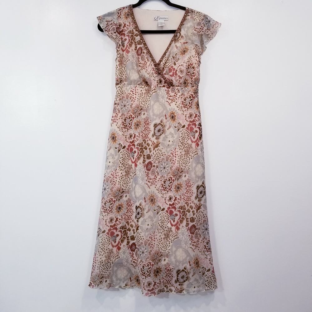 Y2K Metallic Stripes Midi Dress by Dressbarn